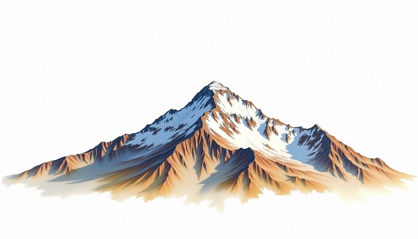 Blanca Peak — 4,372m — United States — watercolor illustration