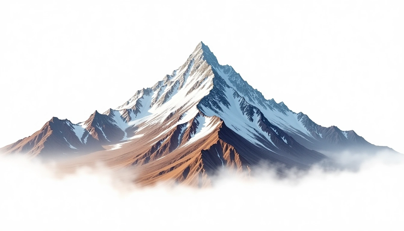 Bogda Feng — 5,445m — China — watercolor illustration