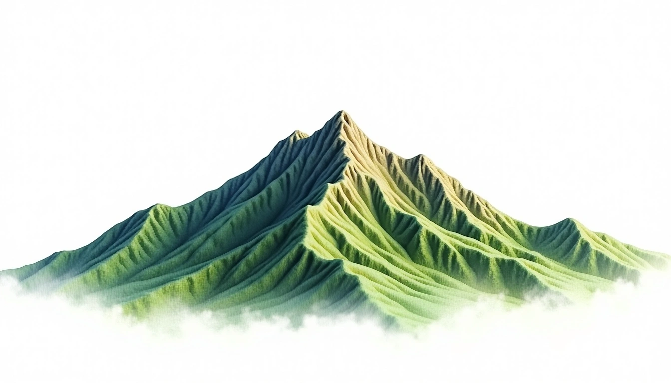 Bukhansan — 836m — South Korea — watercolor illustration