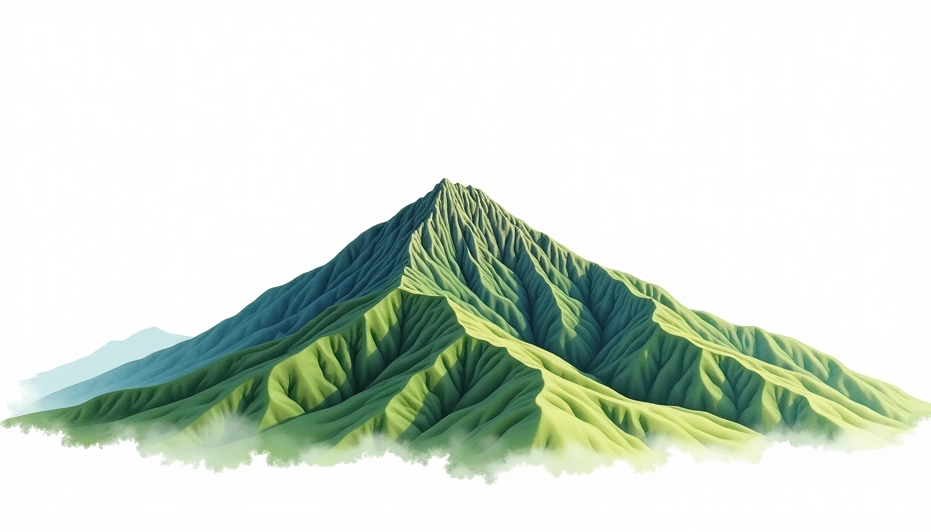 Byeonsan — 509m — South Korea — watercolor illustration