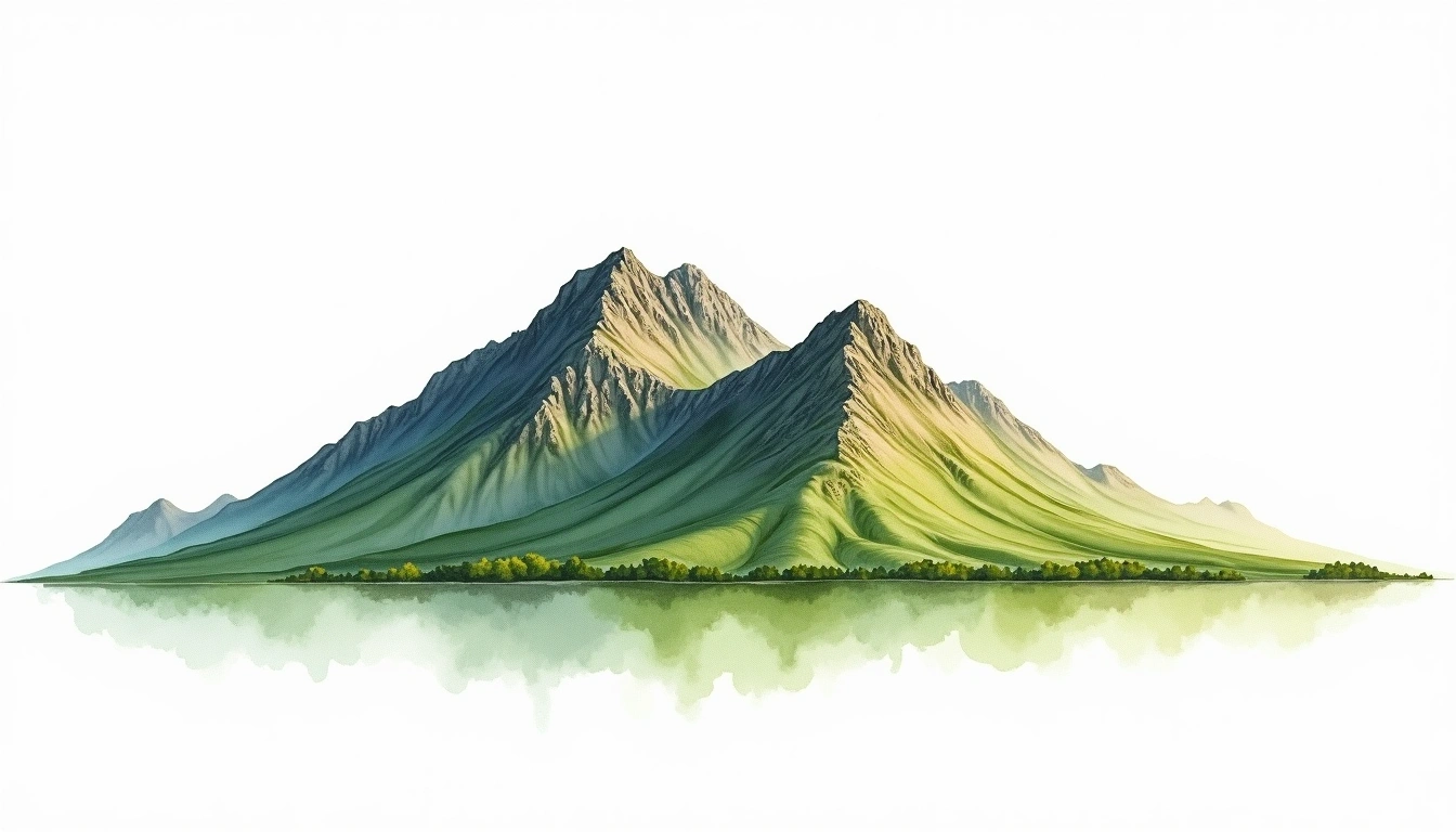 Cairn Toul — 1,291m — United Kingdom — watercolor illustration