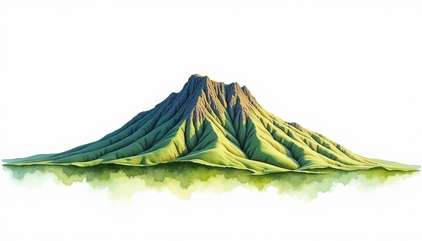 Camel's Hump — 1,244m — United States — watercolor illustration
