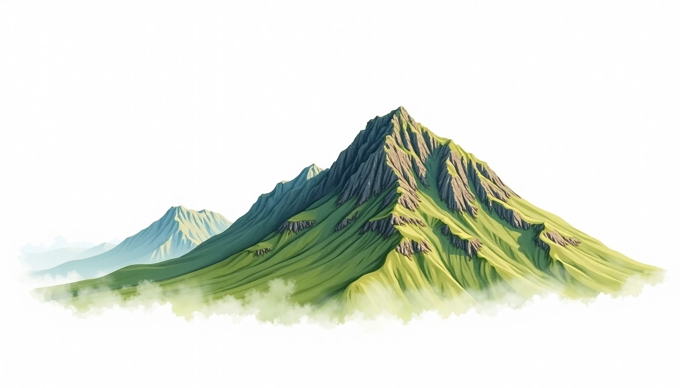 Carnedd Dafydd — 1,044m — United Kingdom — watercolor illustration