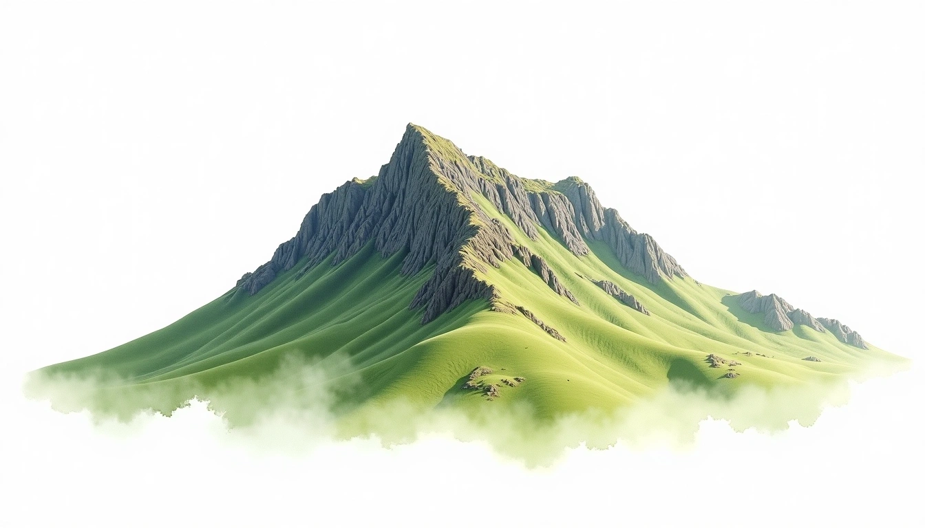 Carnedd Llewelyn — 1,064m — United Kingdom — watercolor illustration