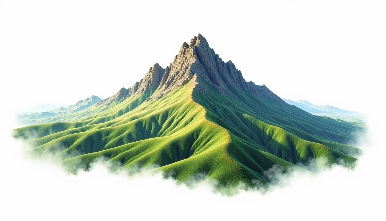 Ceahlau Toaca — 1,904m — Romania — watercolor illustration