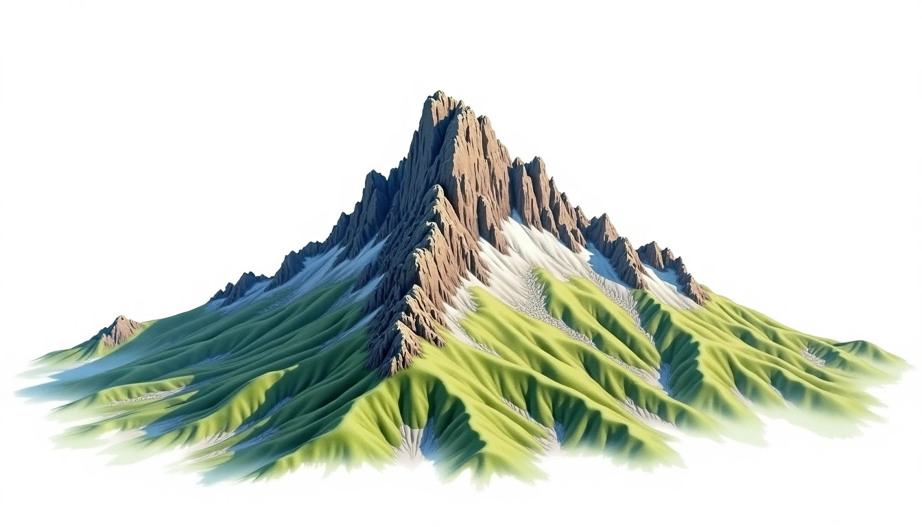 Cerro Atacazo — 4,463m — Ecuador — watercolor illustration