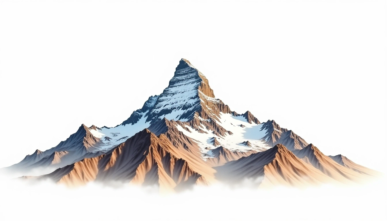 Cerro Aucanquilcha — 6,176m — Chile — watercolor illustration