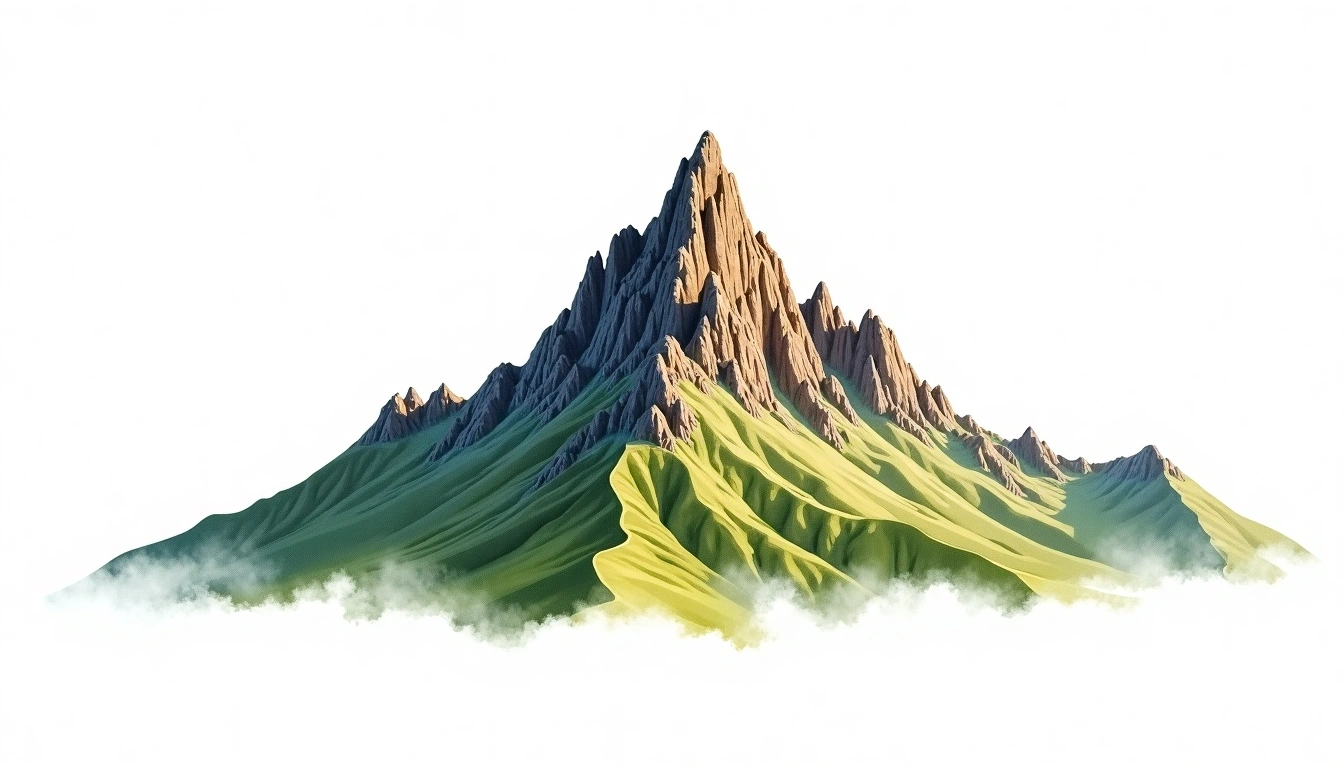 Cerro Autana — 1,300m — Venezuela — watercolor illustration