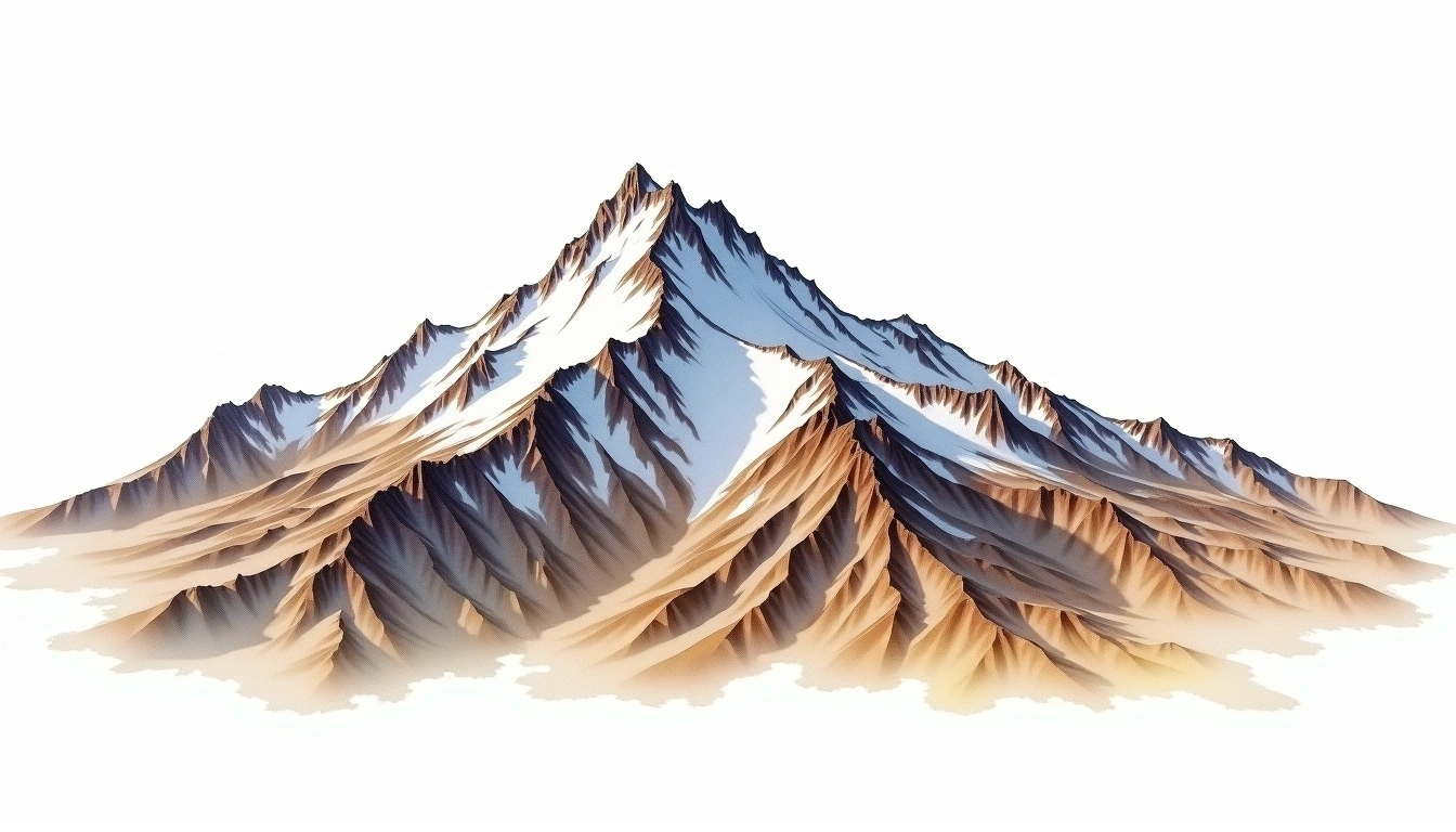 Cerro Bayo (Mendoza) — 4,259m — Argentina — watercolor illustration