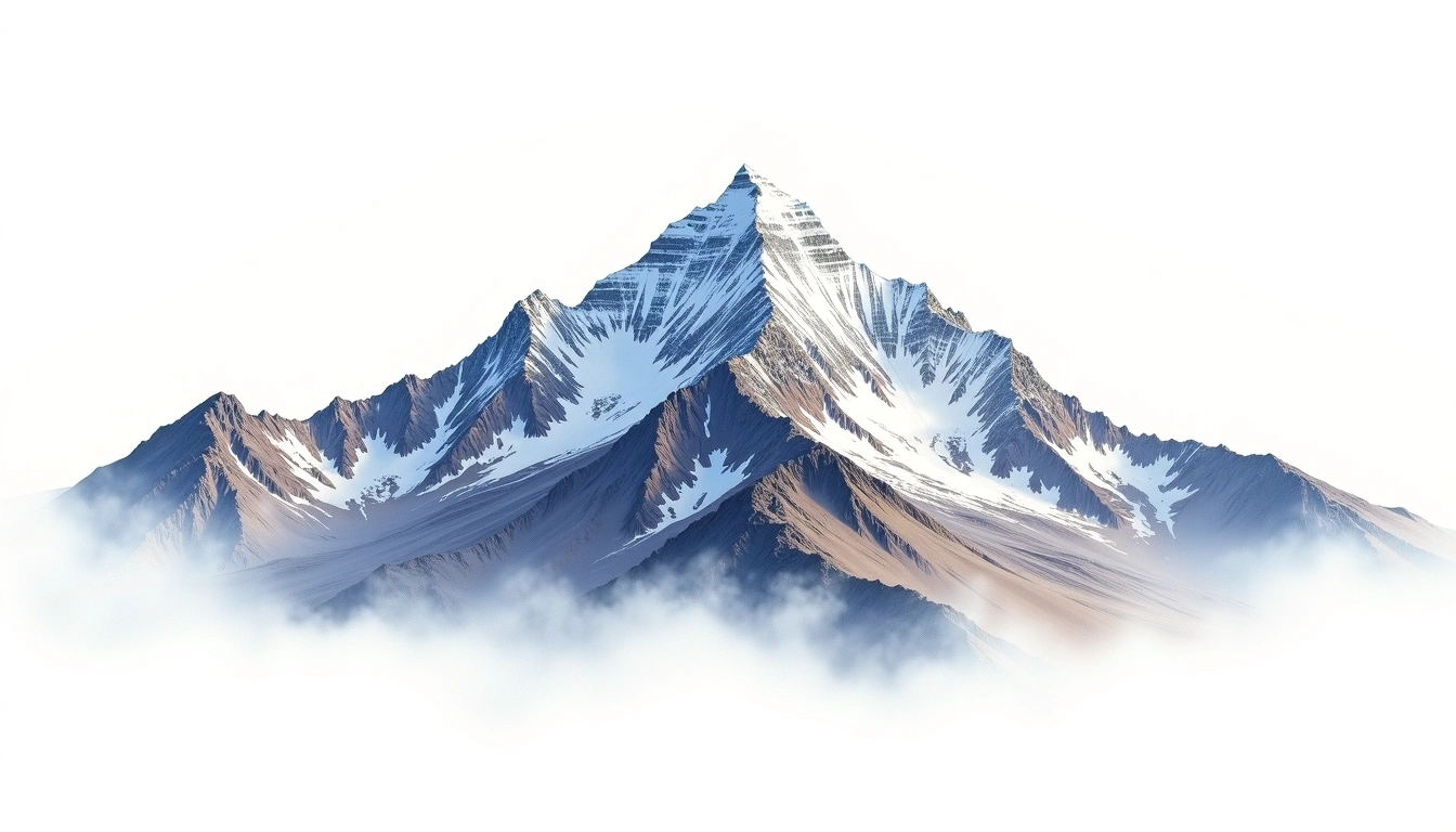 Cerro Chani — 5,896m — Argentina — watercolor illustration