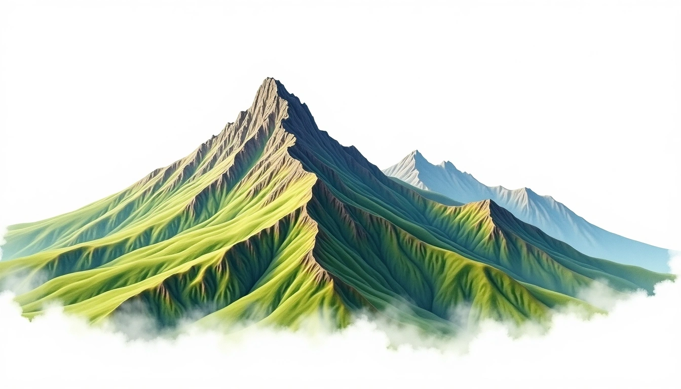 Cerro Chirripo — 3,820m — Costa Rica — watercolor illustration