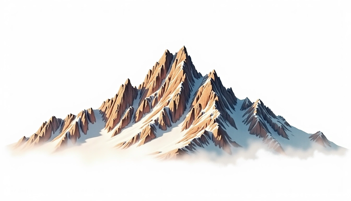 Cerro Corazon — 4,788m — Ecuador — watercolor illustration