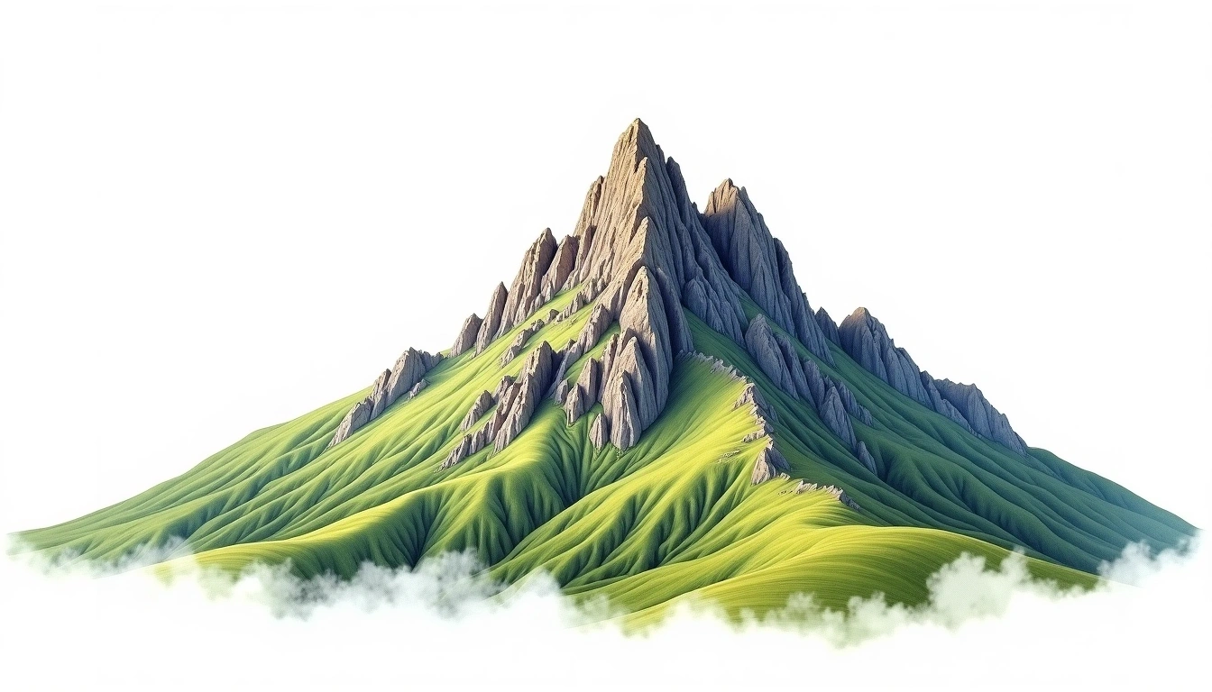 Cerro El Tlaloc — 4,150m — Mexico — watercolor illustration