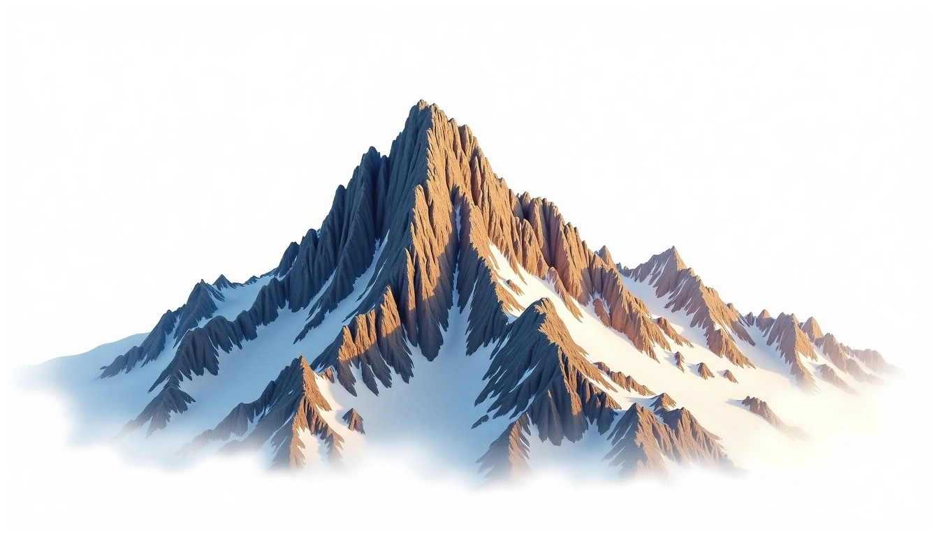 Cerro Fortaleza — 2,743m — Argentina — watercolor illustration
