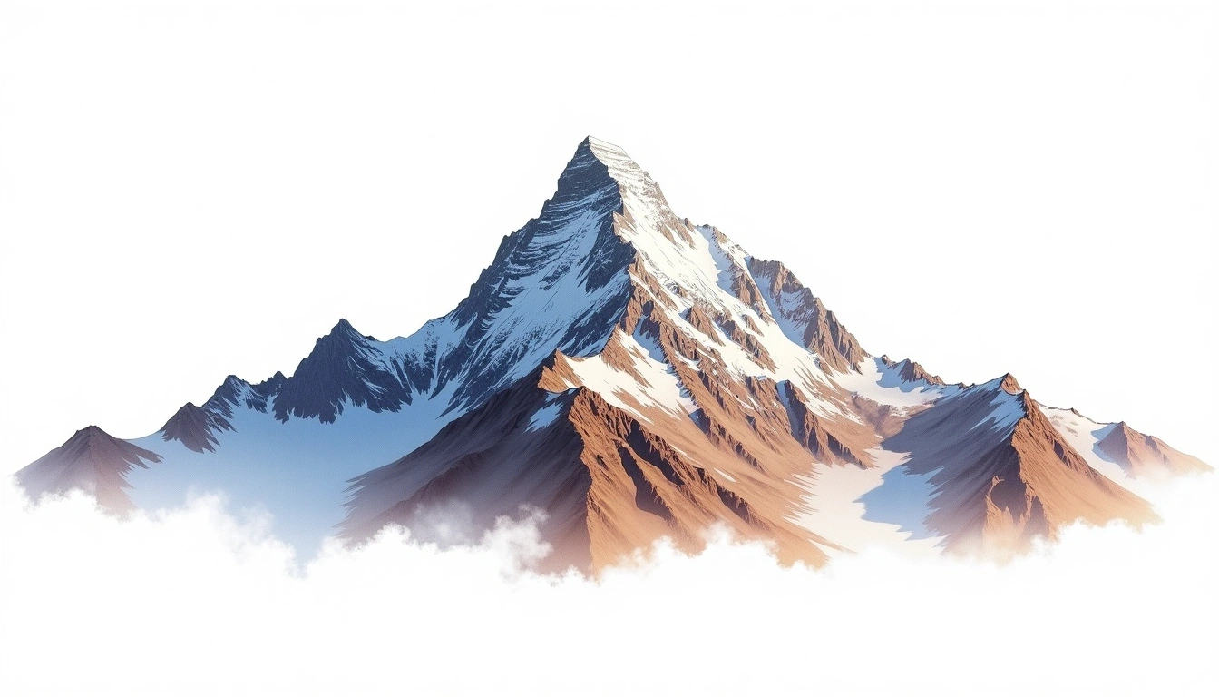 Cerro Laram Khota — 5,520m — Bolivia — watercolor illustration