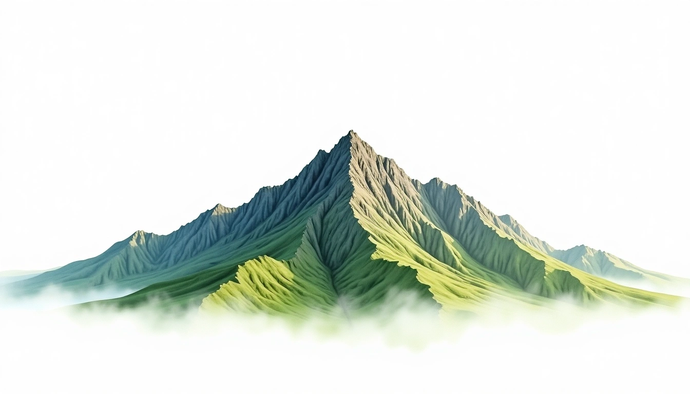 Cerro Martial — 1,050m — Argentina — watercolor illustration