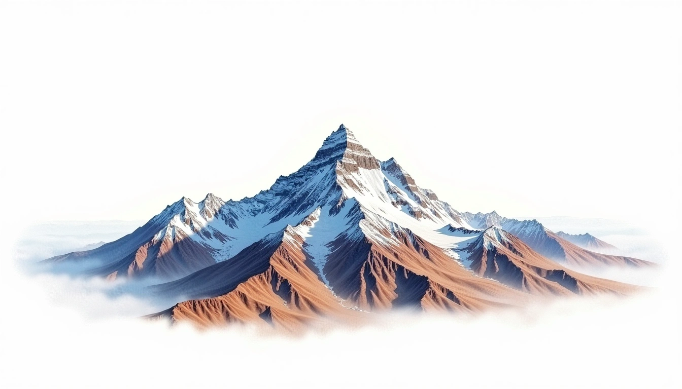 Cerro Mercedario — 6,720m — Argentina — watercolor illustration