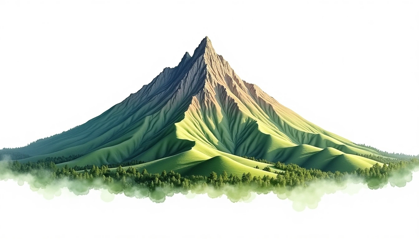 Cerro Mogoton — 2,106m — Honduras — watercolor illustration