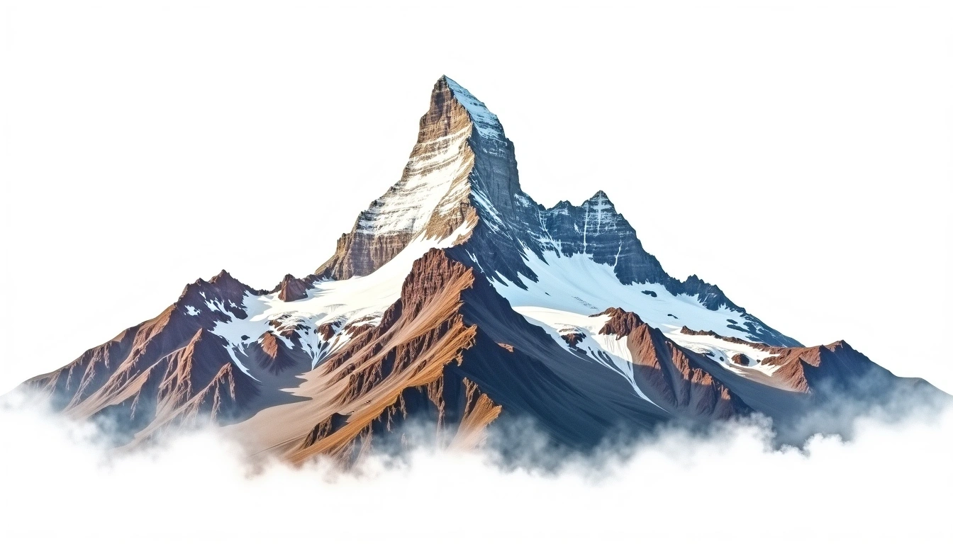 Cerro Paine Grande — 2,884m — Chile — watercolor illustration