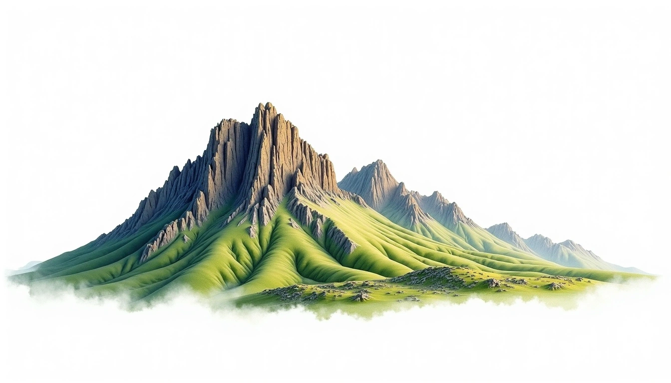 Cerro Pasochoa South — 4,150m — Ecuador — watercolor illustration