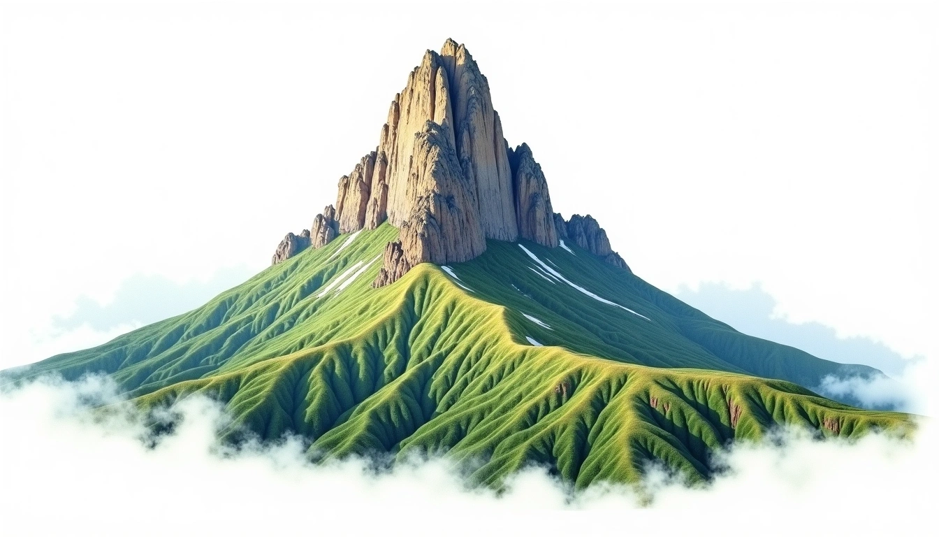 Cerro Roraima (Venezuela) — 2,810m — Venezuela — watercolor illustration