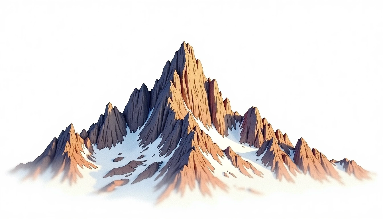 Cerro Sincholagua — 4,893m — Ecuador — watercolor illustration