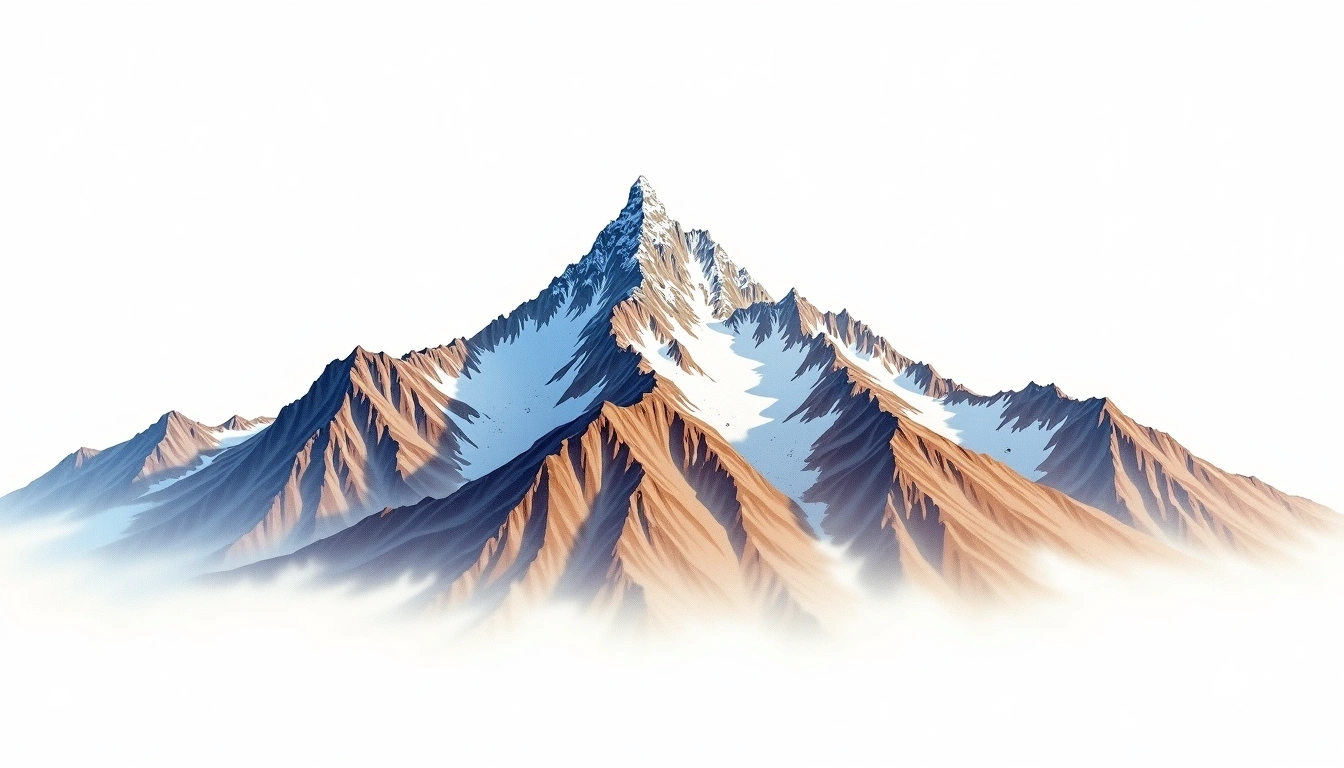 Cerro Solo — 6,205m — Argentina — watercolor illustration
