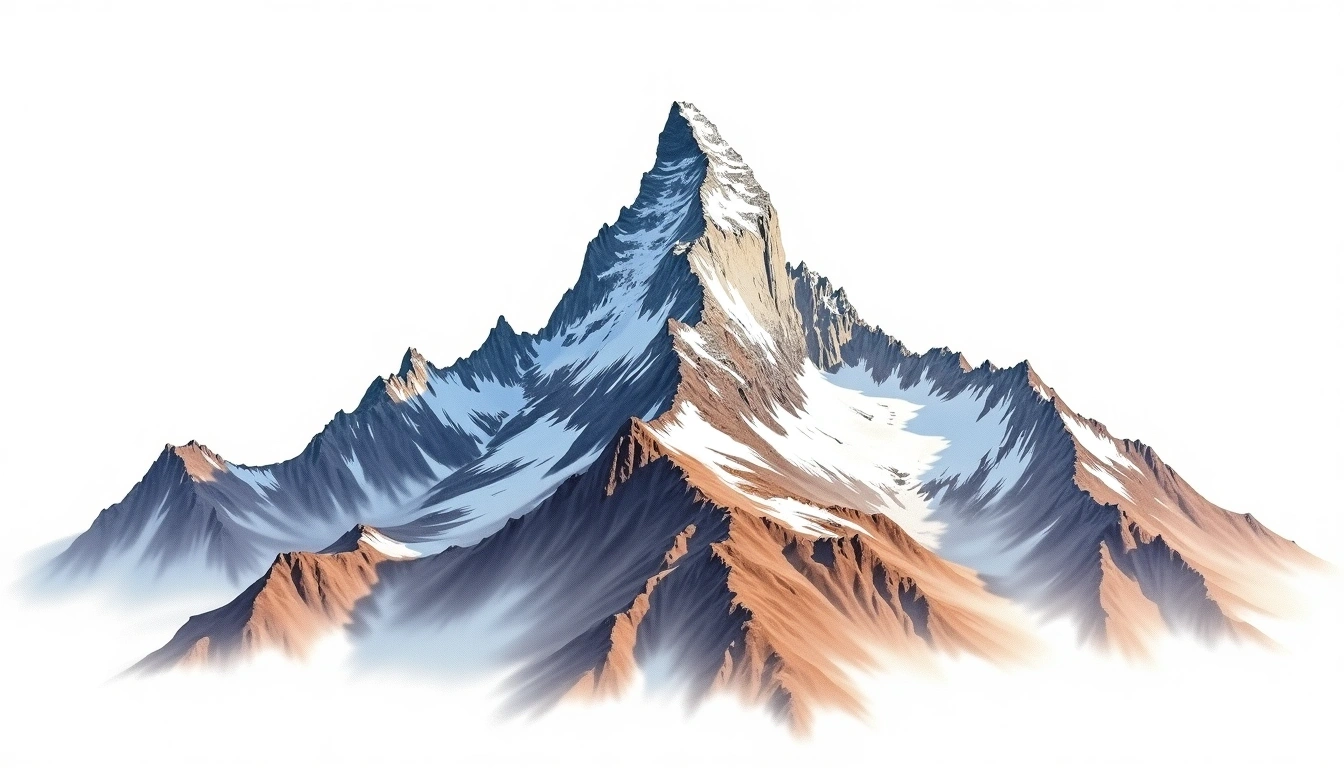 Cerro Torre — 3,128m — Argentina — watercolor illustration