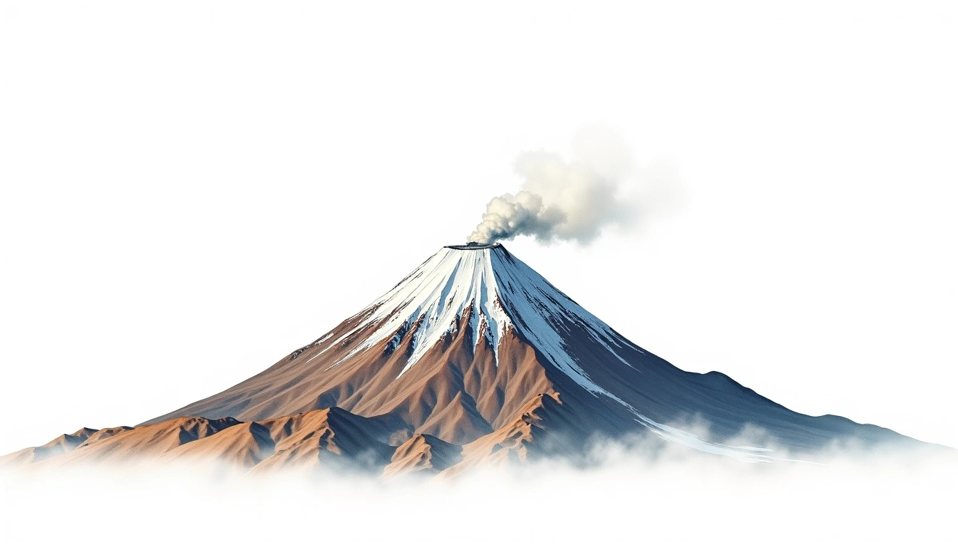 Chachani — 6,057m — Peru — watercolor illustration