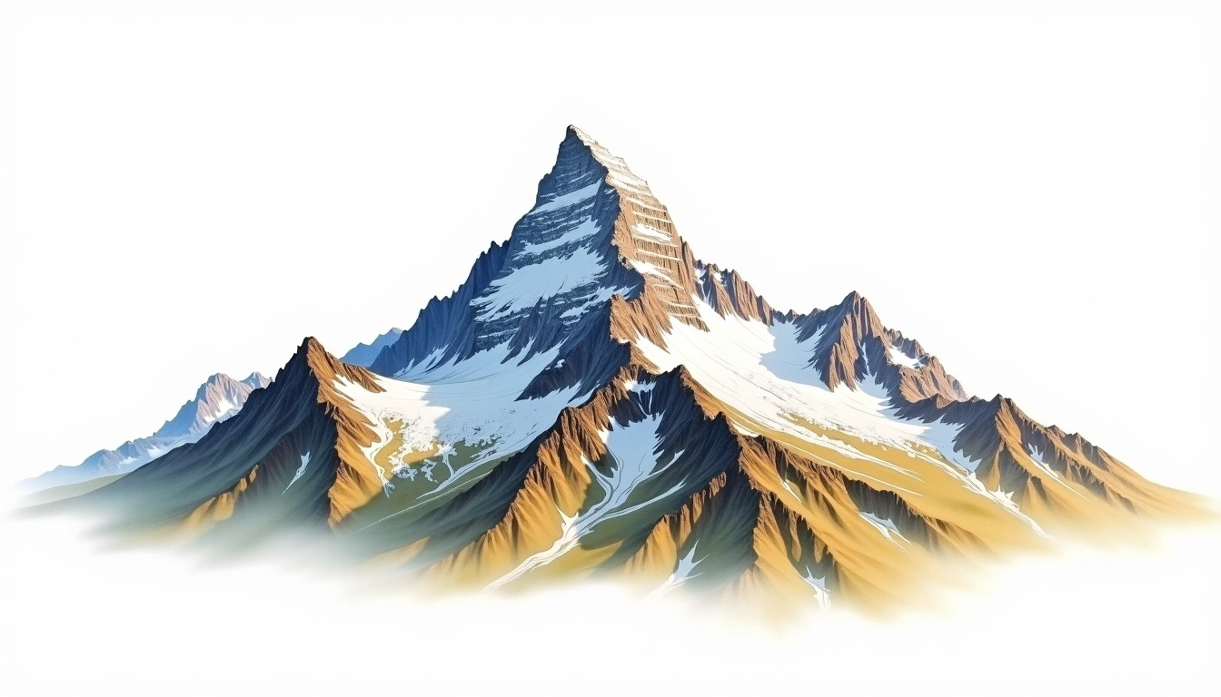 Challenger Point — 4,294m — United States — watercolor illustration