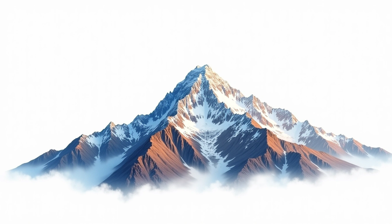 Changabang — 6,864m — India — watercolor illustration