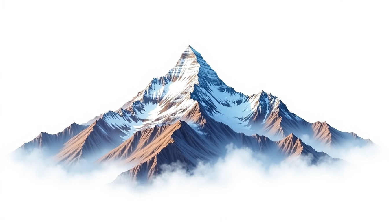 Chaukhamba — 7,138m — India — watercolor illustration