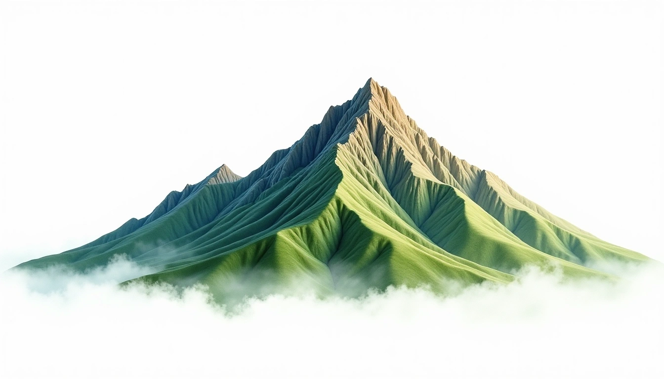 Cheolmasan — 798m — South Korea — watercolor illustration