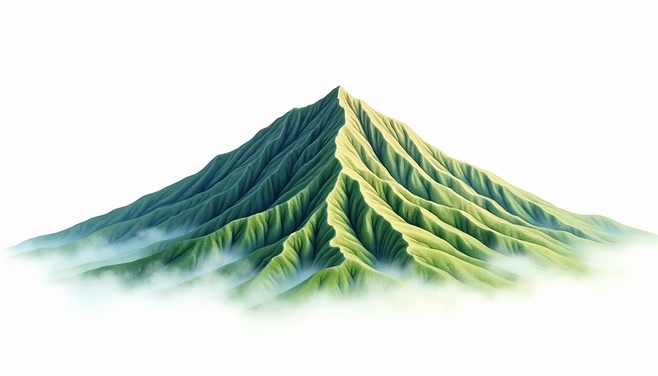 Cheongwansan — 723m — South Korea — watercolor illustration