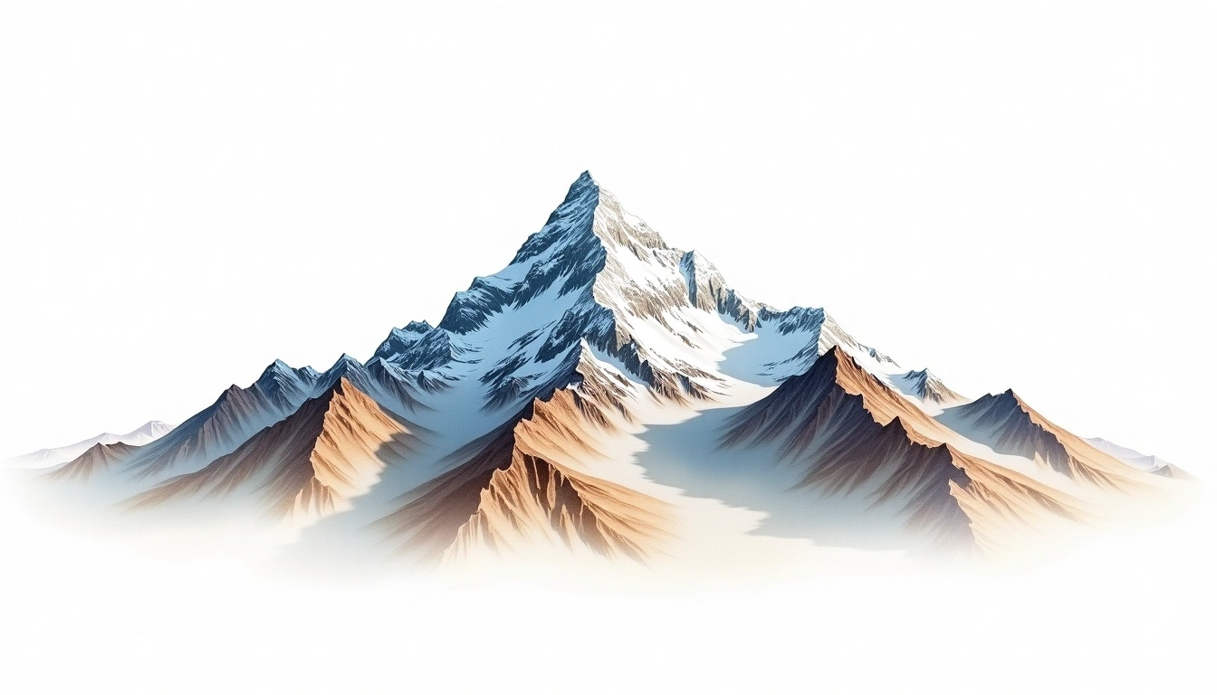 Chinchey — 6,222m — Peru — watercolor illustration