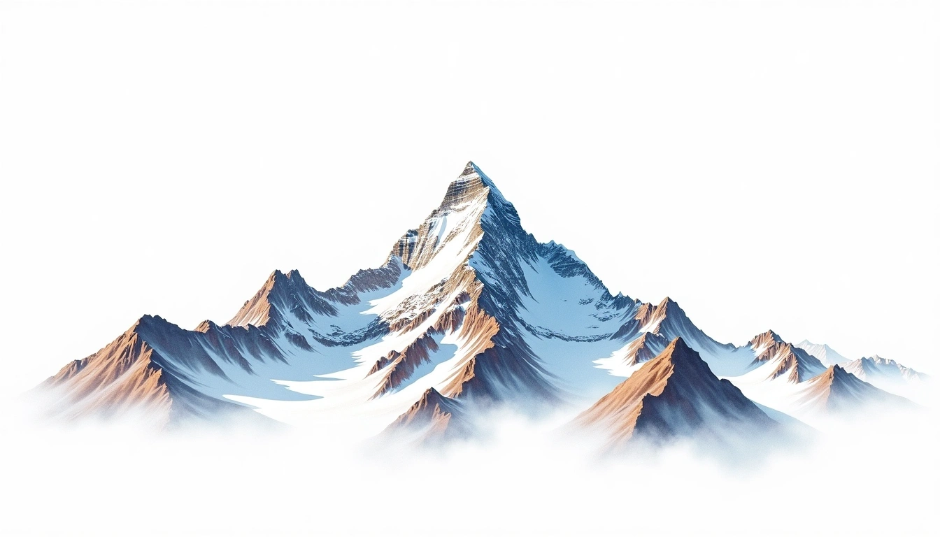 Cho Oyu — 8,188m — Nepal — watercolor illustration