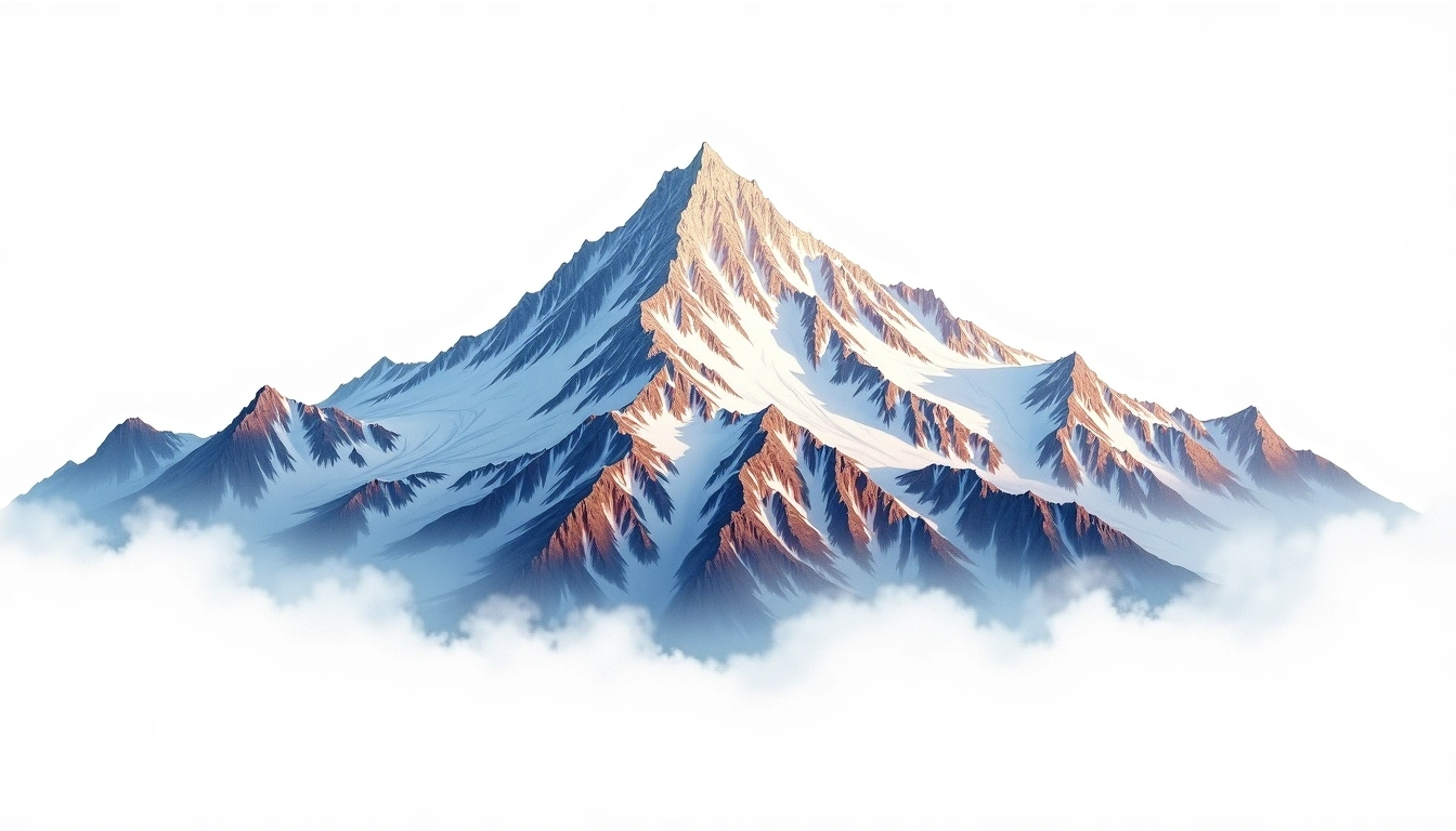 Chogolisa — 7,665m — Pakistan — watercolor illustration
