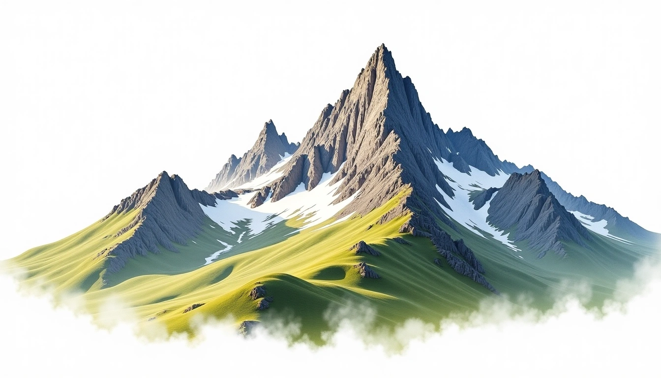 Cima di Vezzana — 3,192m — Italy — watercolor illustration