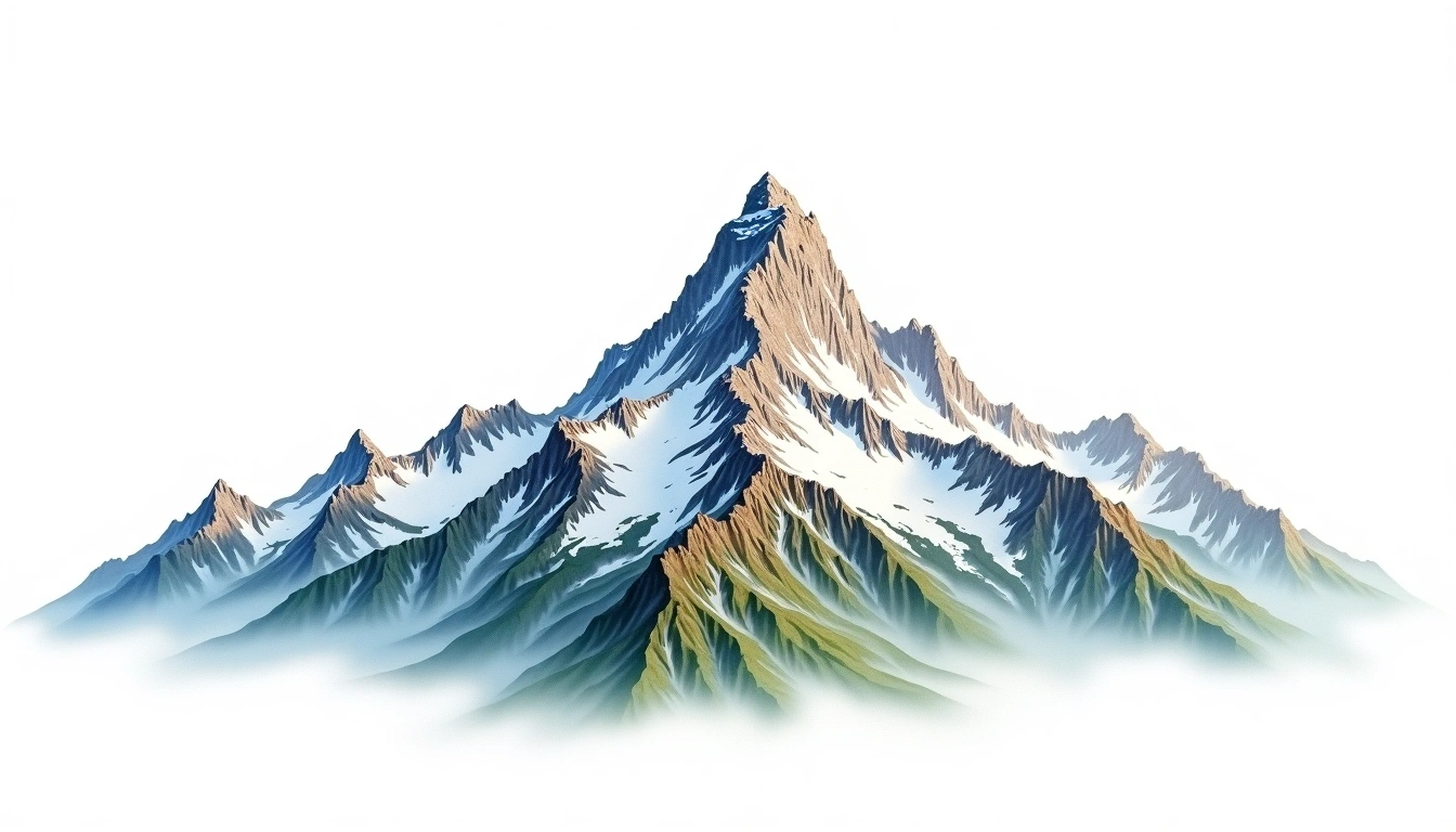 Civetta — 3,220m — Italy — watercolor illustration