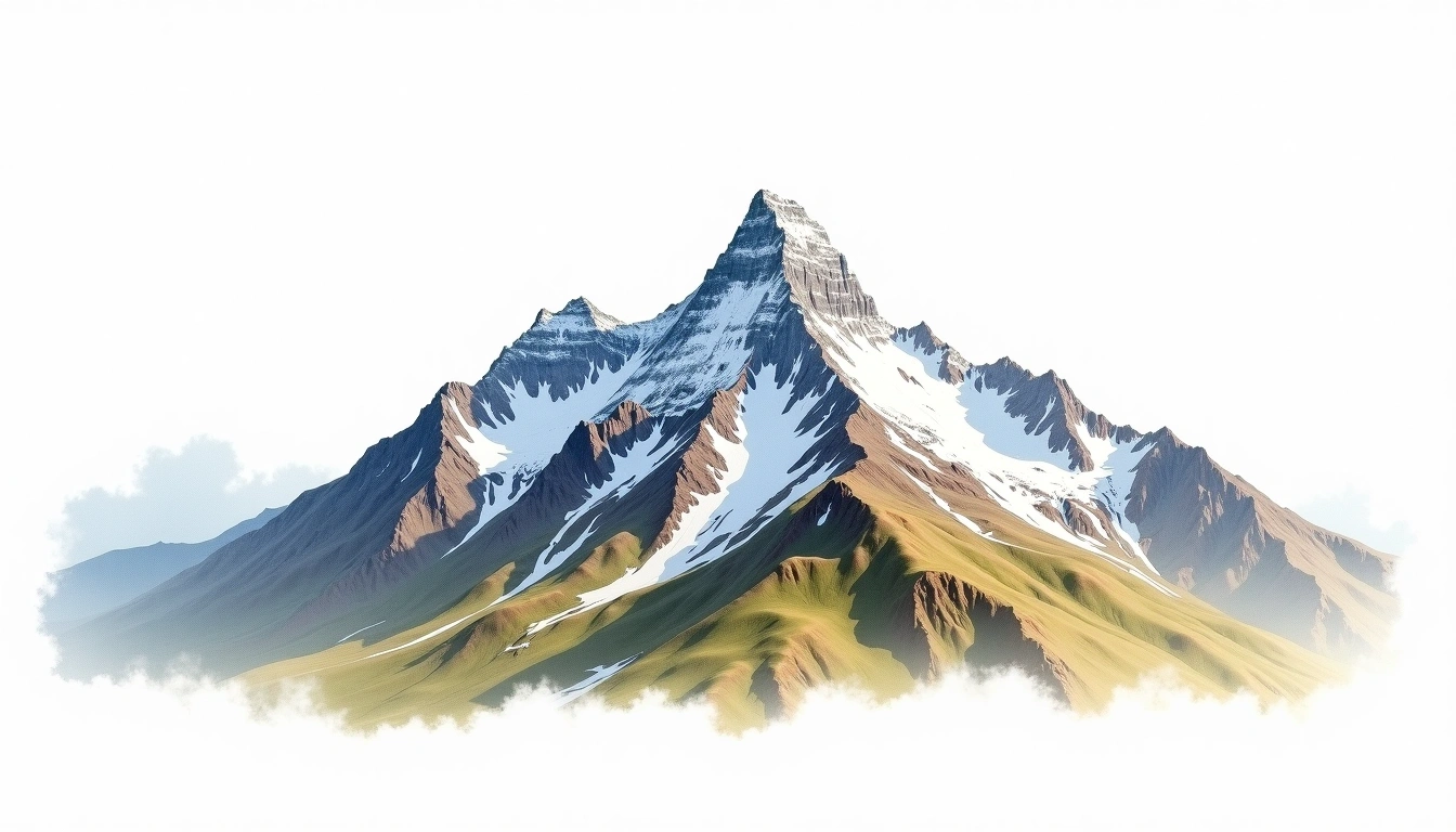 Cloud Peak — 4,013m — United States — watercolor illustration