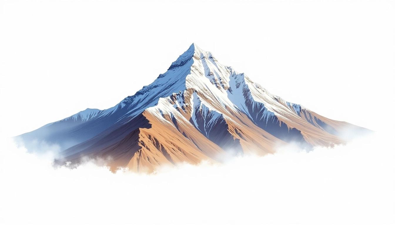 Condoriri — 5,648m — Bolivia — watercolor illustration