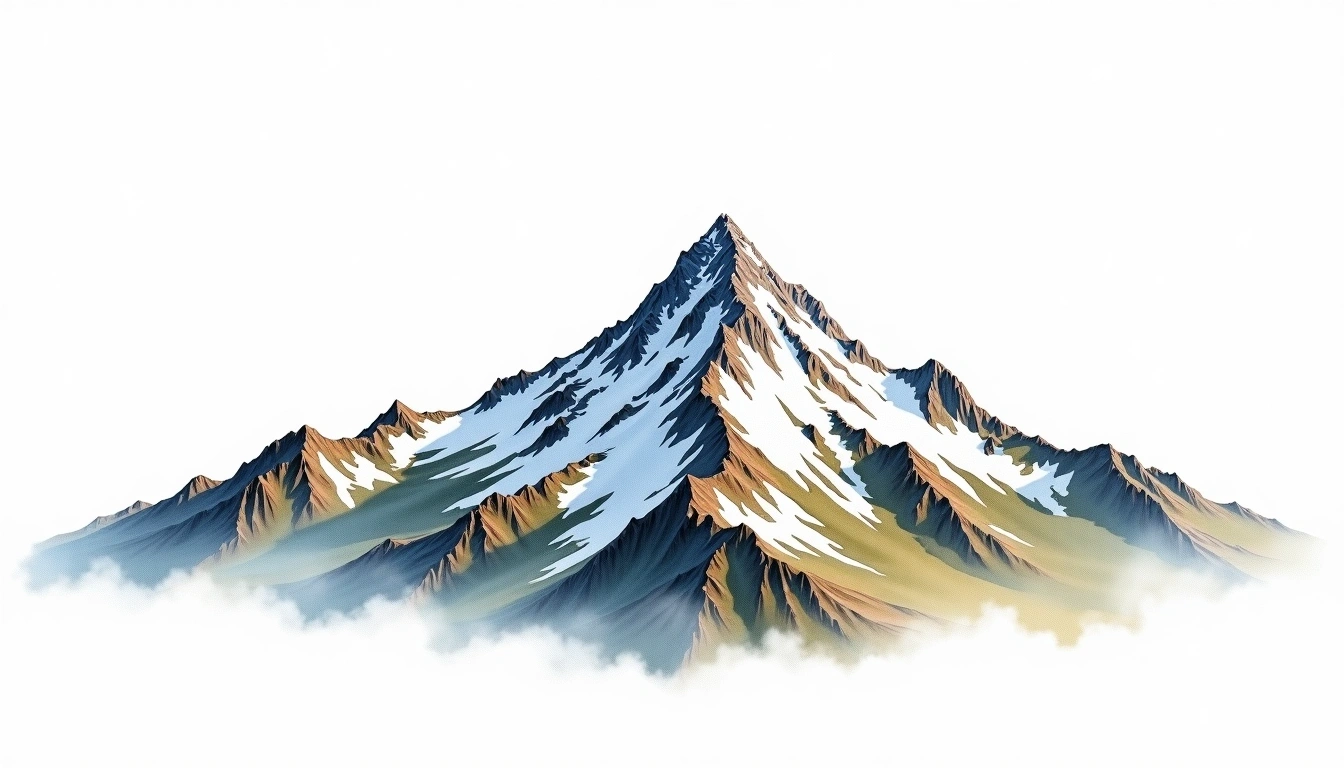 Conundrum Peak — 4,261m — United States — watercolor illustration