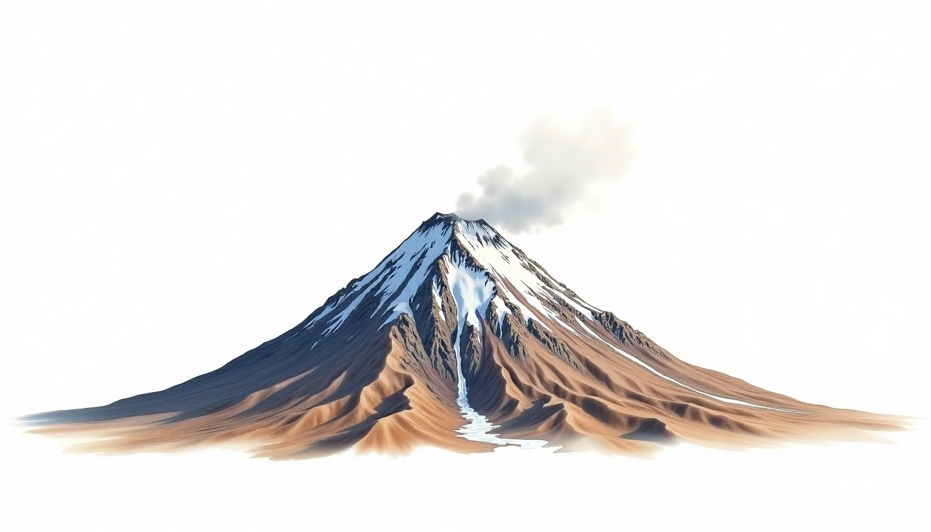 Coropuna — 6,377m — Peru — watercolor illustration