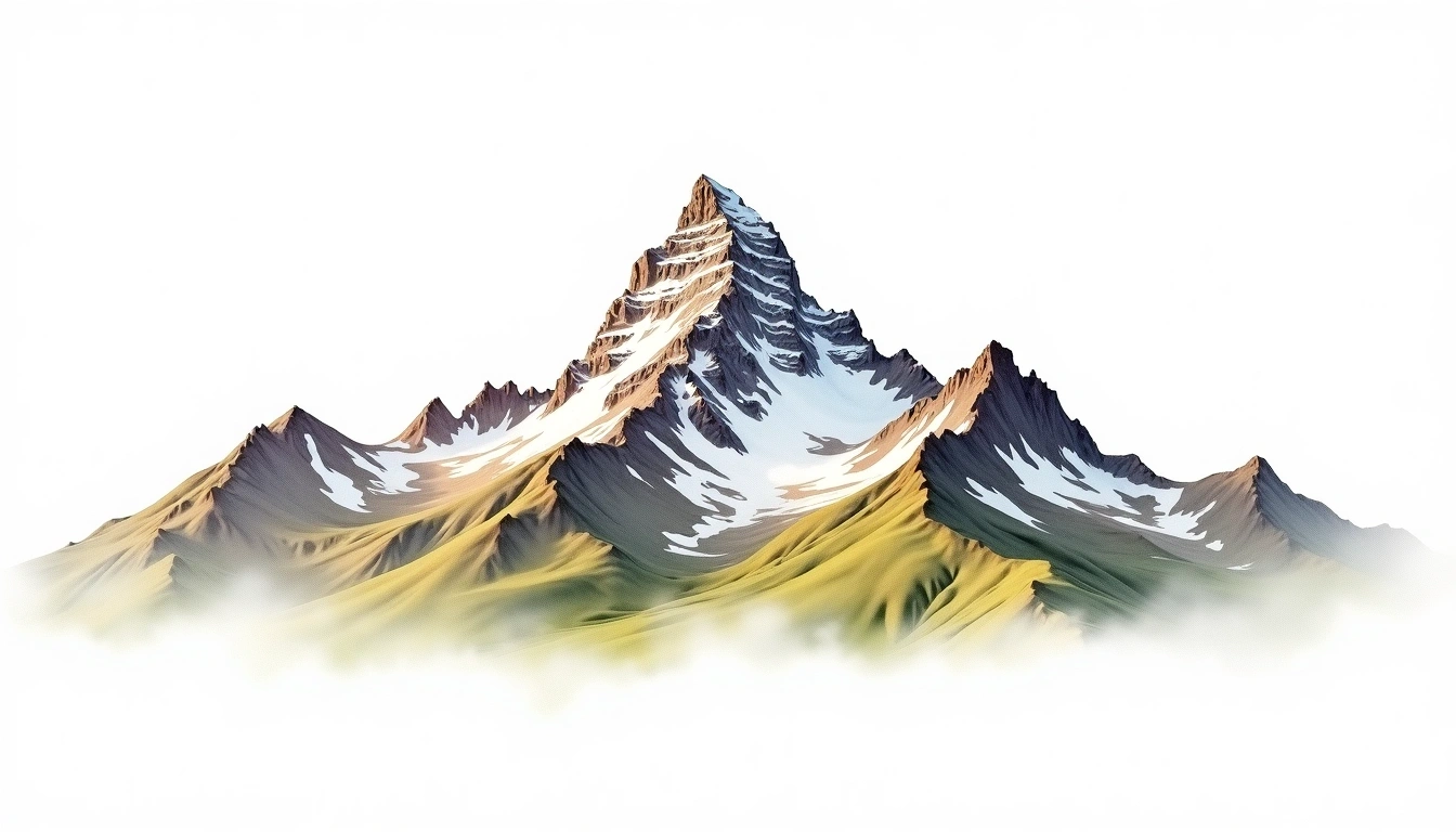 Crestone Needle — 4,327m — United States — watercolor illustration