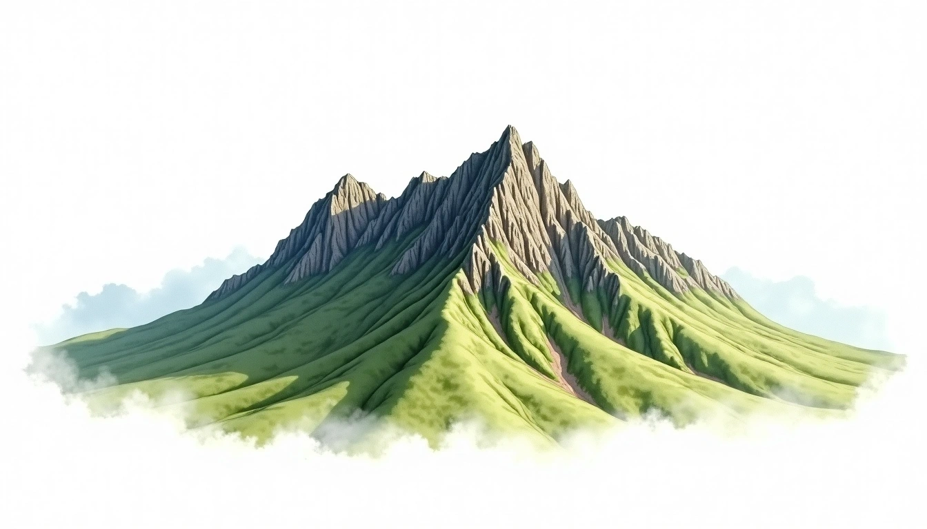 Crib Goch — 923m — United Kingdom — watercolor illustration