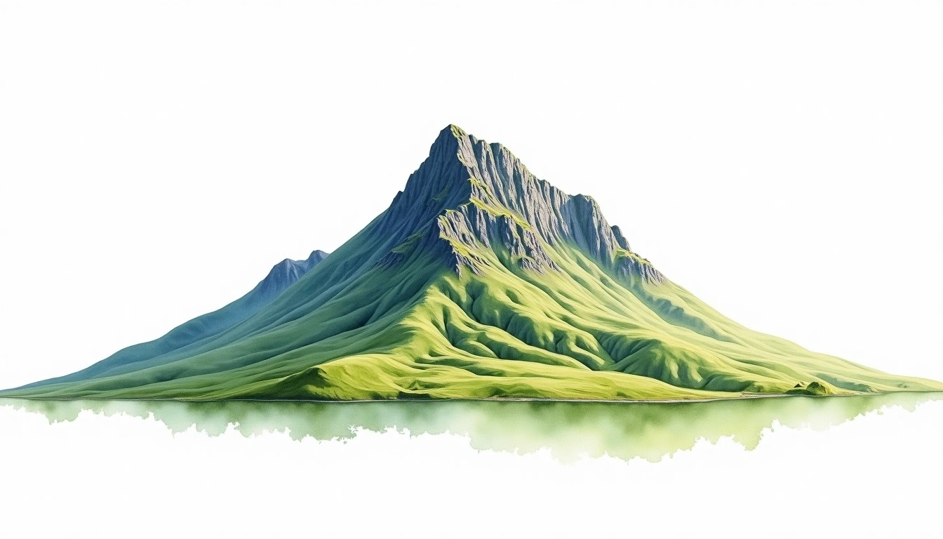 Croagh Patrick — 764m — Ireland — watercolor illustration