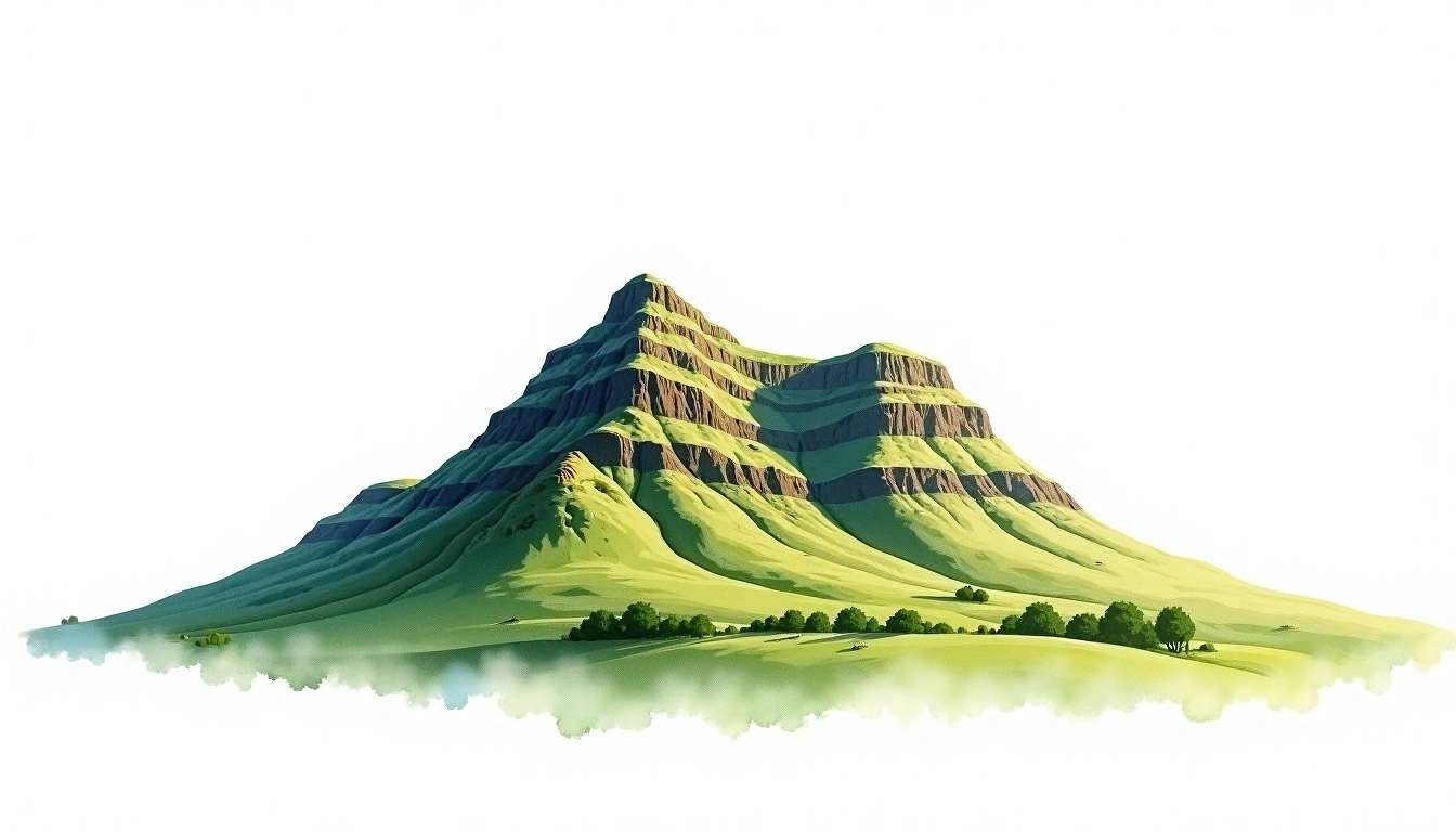 Cross Fell — 893m — United Kingdom — watercolor illustration