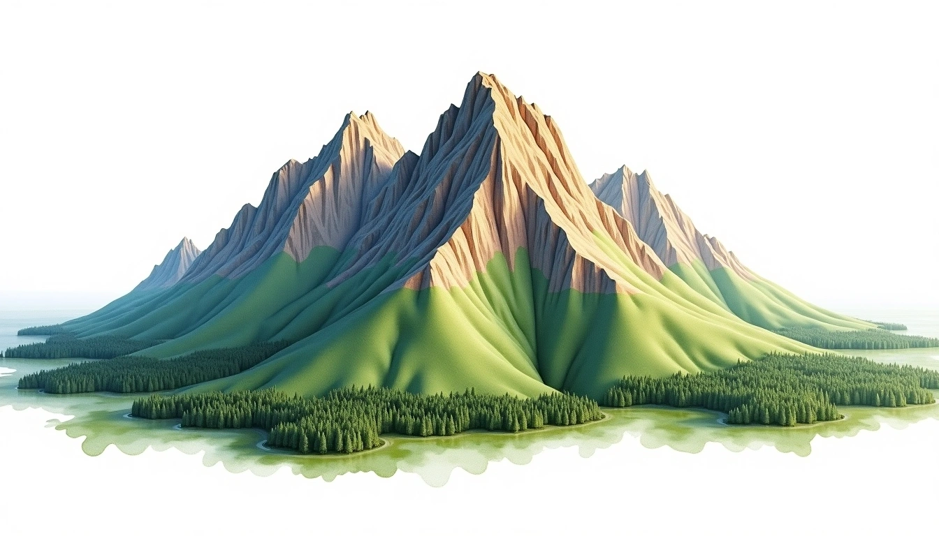 The Crosscut Saw — 1,888m — Australia — watercolor illustration