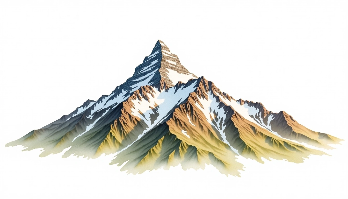 Culebra Peak — 4,282m — United States — watercolor illustration
