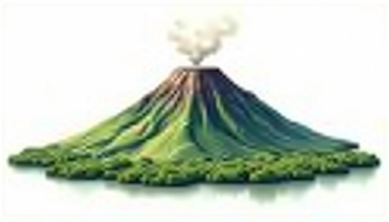 Daisen — 1,729m — Japan — watercolor illustration